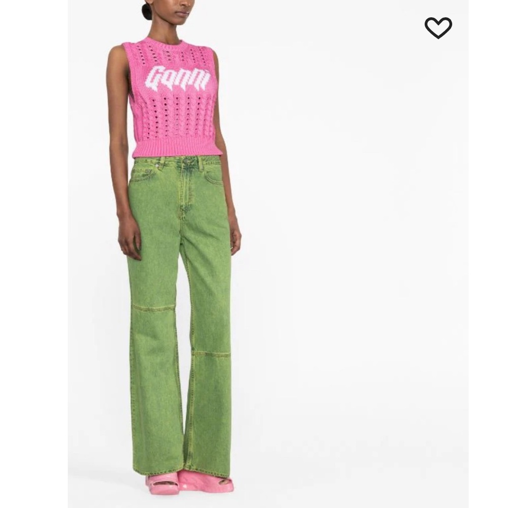 Ganni lime punch denim jeans size 26
